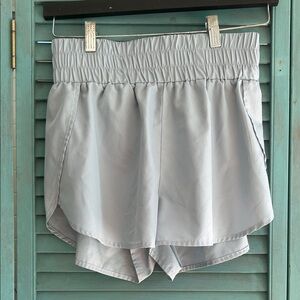 Women's blue high waisted Shorts